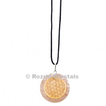 Crystal Quartz Flower Of Life Pendant