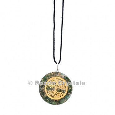 Green Jade Tree of Life Orgonite Pendant