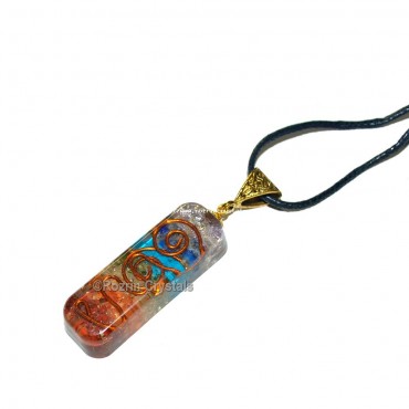 Orgonite Chakra Chocolate Reiki Pendant With Brass lock