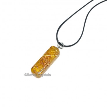 Orgone Citrine Chocolate Pendant