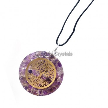 Amethyst Tree Of Life Orgone Pendant