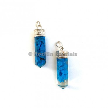 Turquoise Orgonite Pencil Pendants