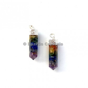 Chakra Stone Layer Orgonite Pencil Pendants