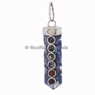 Lapis Chakra Cabs Orgonite Pencil Pendants