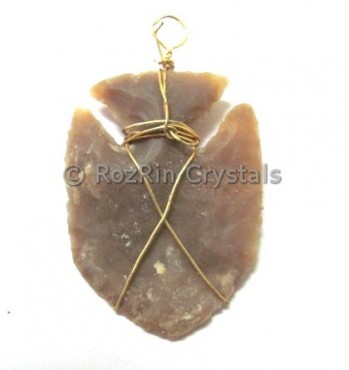 Fish Wrap Agate Arrowheads Pendants