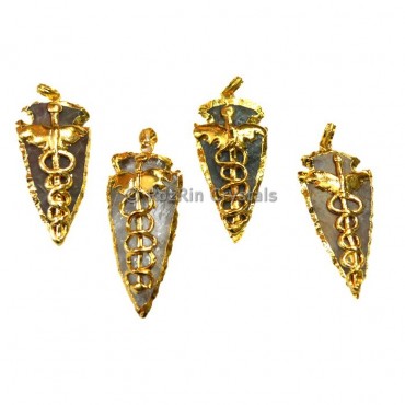 Reiki Electroplated Arrowheads Necklace