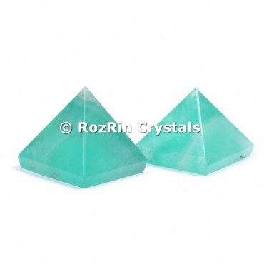 Green Flourite Pyramid