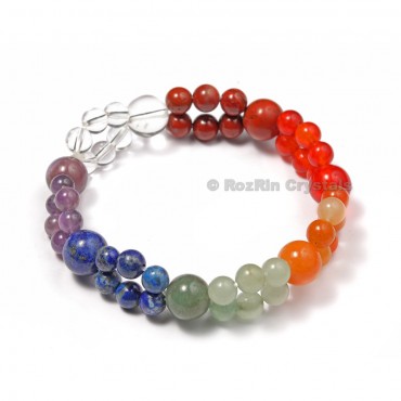 Healing Crystals Double Layer Chakra Beads Bracelets