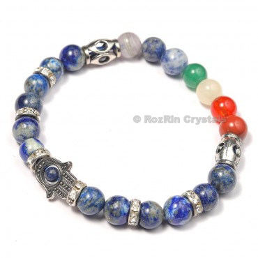 7 Chakra Healing Bracelets with Lapis