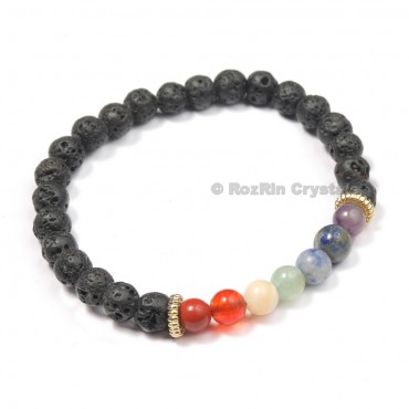 Lava with chakra Designer Bracelets