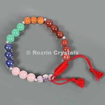 Chakra Healing  Adjustable 8 mm  Bracelets