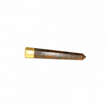 Tiger Eye Electroplated Obelisk