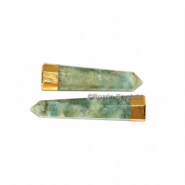 Aquamarine Electroplated Obelisk