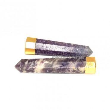 Lepidolite Electroplated Obelisk