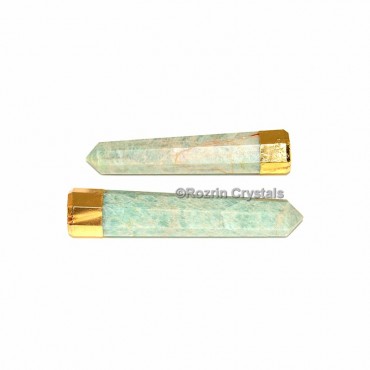 Amazonite Electroplated Obelisk