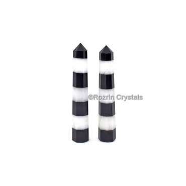 Black And White Crystal Healing Obelisk