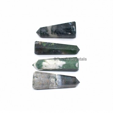 Moss Agate Crystal Healing Obelisk