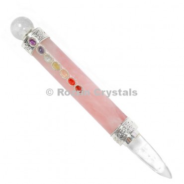 Rose Quartz Chakra Point Healing Wands