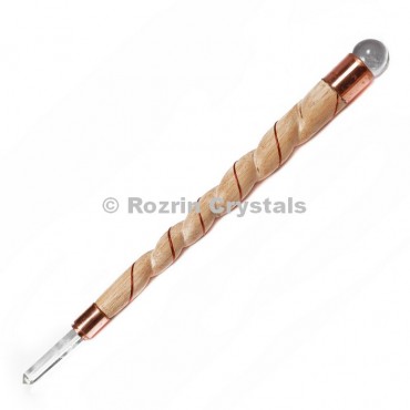 Wooden Copper Twisted Wands