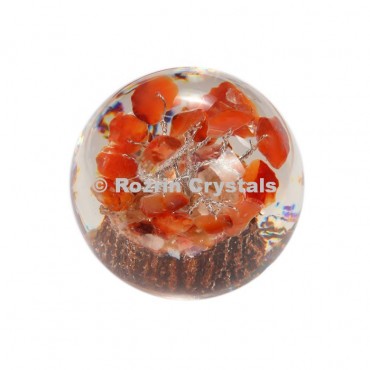 Carnelian Tree in Orgone Ball