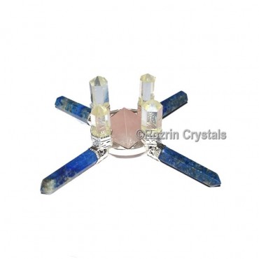 Lapis and Quartz Pyramids Energy Healing Generator