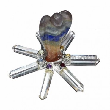 Chakra Angel with Crystal Point Energy Generator