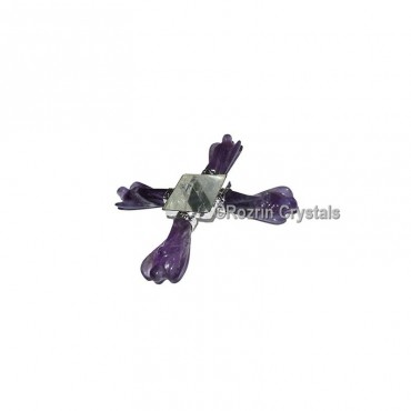 Amethyst Angel with Crystal Pyramid Energy Generator