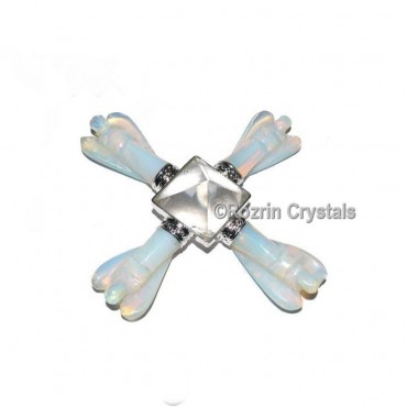 opal Angel with Crystal Pyramid Energy Generator