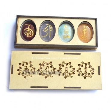 Top Quality Reiki healing oval set with gift box