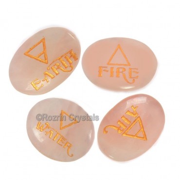 Top Quality Rose quartz reiki element set