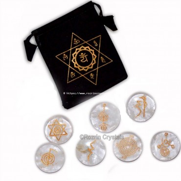 Wholesale Rate Crystal quartz round reiki healing set