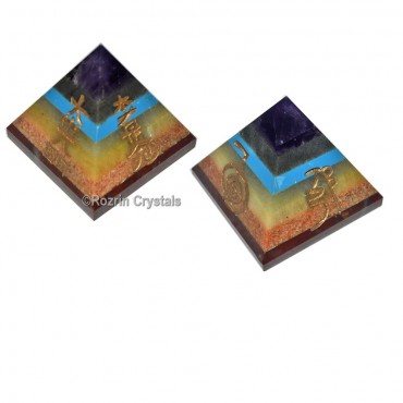 Chakra Bonded Pyramid with Usui Reiki Symbol