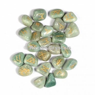 Green Aventurine Rune Set