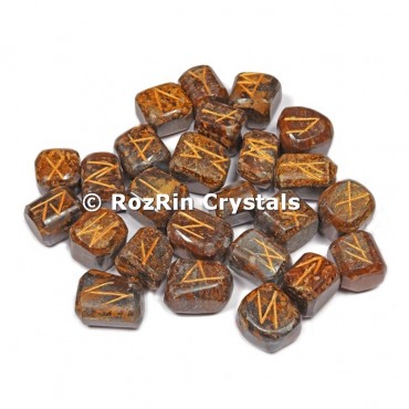 Bronzite Rune Set