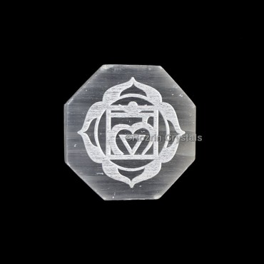 Root Chakra Selenite Charging Plate