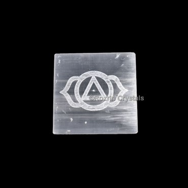 Third Eye Square Selenite Charging Plate