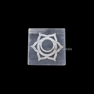 Sacral Square Selenite Charging Plate