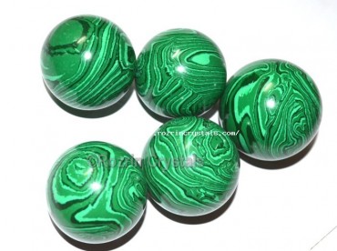 Synthetic Melachite Spheres