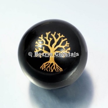 Black Obsidian Tree of life Spheres