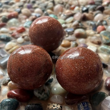 Brown Gold Stone Ball