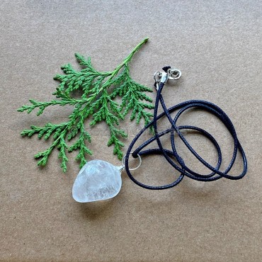 Crystal Quartz Tumbled Stone Necklace