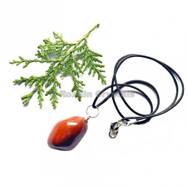 Red Jasper Tumbled Stone Necklace