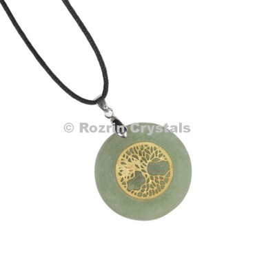 Green Aventurine Flower Of Life Pendant