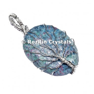 Ruby Zoisite Tree Of Life Pendant