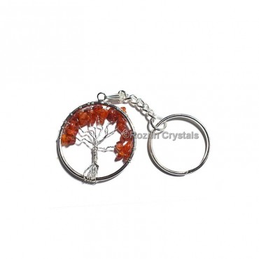 Carnelian Tree Of Life Keychain