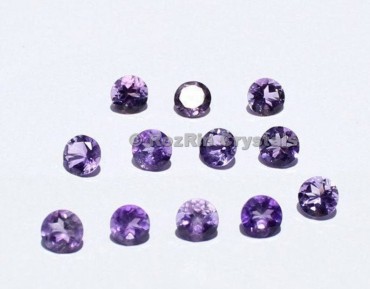 Natural Amethyst Faceted Round Cabochon,5mm,Natural Amethyst Calibrated Cabochon,Natural Amethyst Gemstone Cabochon