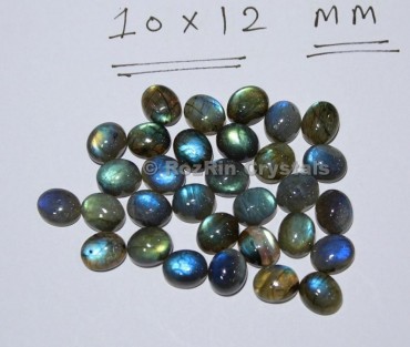 Natural Blue Flash Labradorite Cabochon Gemstone, Size 6x8mm to 13x18mm Multi Fire Calibrated Cabochon Wholesale Lot Oval Shape