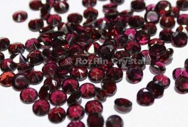 Natural Garnet Faceted Gemstone, 6 mm Calibrated Natural Garnet Gemstone Round Shape Garnet Gemstone