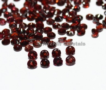 Natural Garnet Faceted Round Loose Cabochon Natural Garnet Gemstone Cabochon Garnet Gemstone Size 4mm Red Color Garnet Calibrated