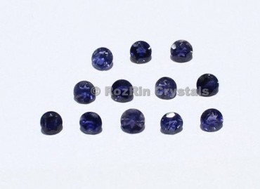 Natural Iolite Faceted Gemstone 5 mm Blue Color Calibrated Natural Gemstone Round Shape